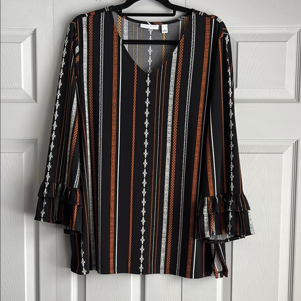 Susan Graver Striped Top XL